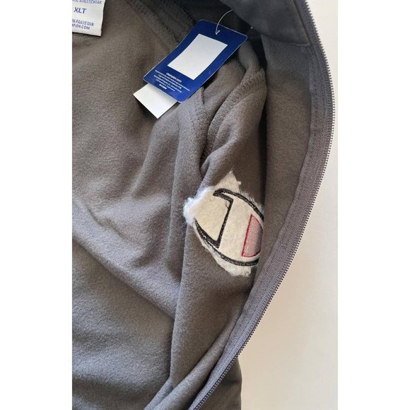 Champion Tricot Track Jacket Men’s XLT Tall Charcoal Poly Fleece Athletic New - Picture 9 of 12